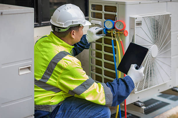 Professional Hvac technician working in Essington, PA